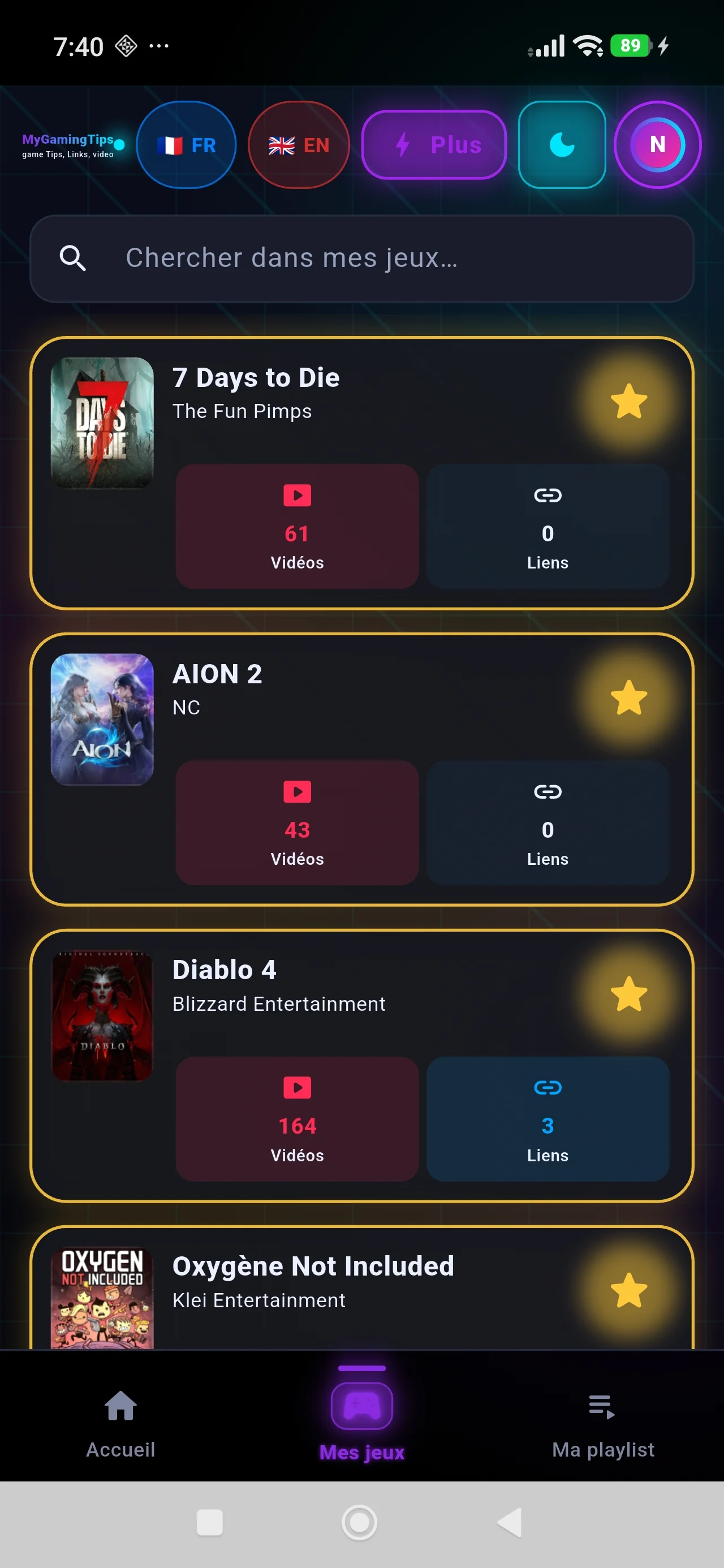 Mes jeux