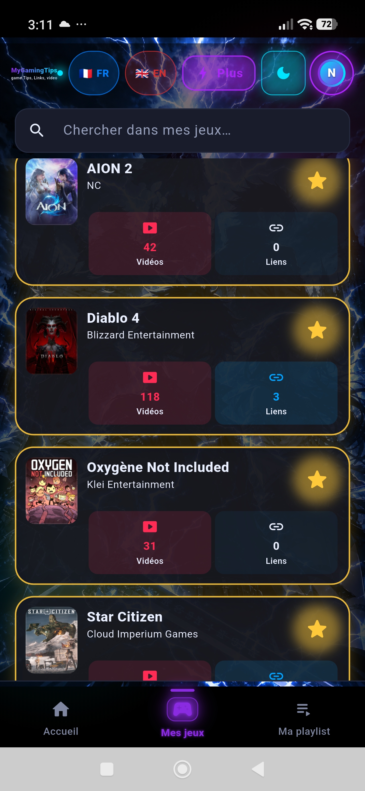 Mes jeux