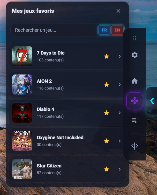 Jeu en cours en arrière-plan