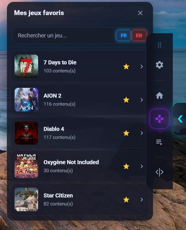 Jeu en cours en arrière-plan